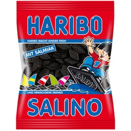 German Haribo Salino Gums with Ammonium Chloride - 1 x 200 g