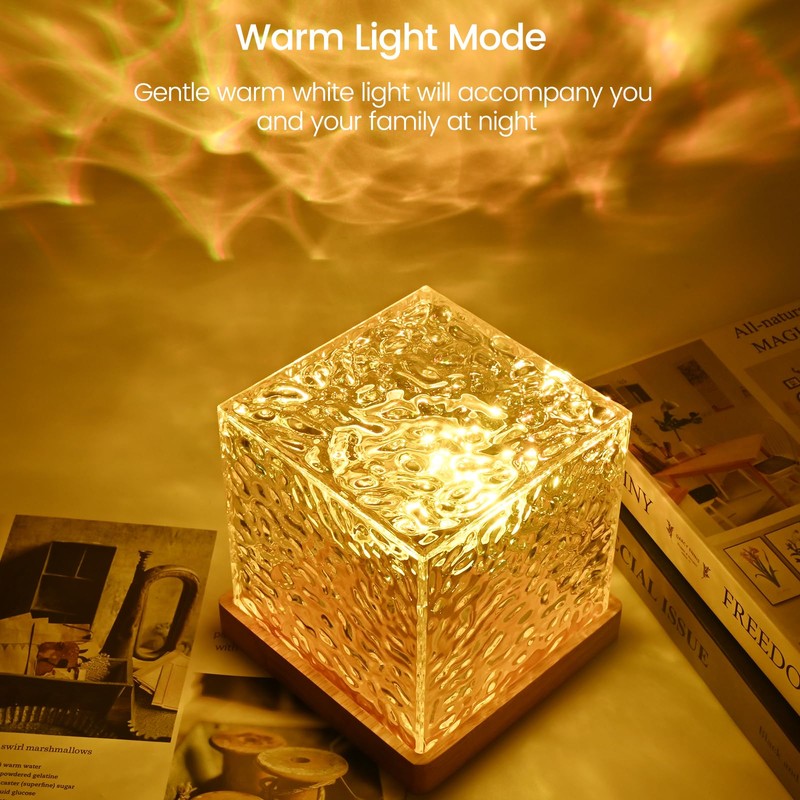 Starry Sky Projector, Wave Lamp LED Bedside Lamp 3D Galaxy