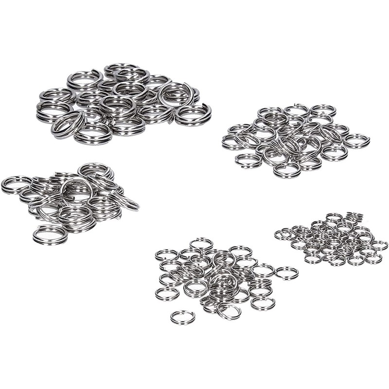 Zite Snap Rings Fishing Assortment – 150 Split Rings Stainless