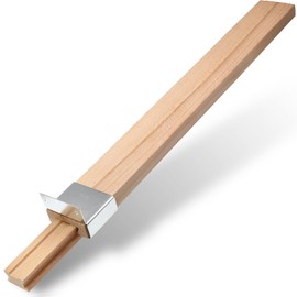 Luomorgo 4 Pack Wooden Drawer Slides Bottom Mount - 16 Inch Classic Center Guide Track with Metal Glides for Dresser/Cabinet Replacement