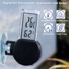 Reptile Thermometer, Electronic Digital Pet Thermometer Hygrometer with Sucker Waterproof
