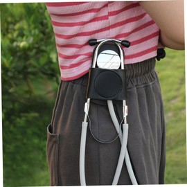 KICHOUSE 2pcs Leather Stethoscope Holder Case for Doctors Portable Stethoscope Tape Storage Diaphragm Pocket Lightweight Medical Accessories Black