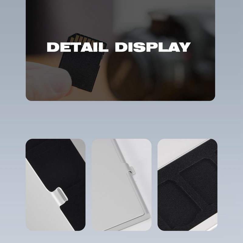 Aluminum Alloy Memory Card Case Card Box Holders for 3PCS