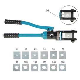 findmall Hydraulic Crimping Tool 16T Set Hand Operated Hydraulic Crimping Tool 13 Pairs of Crimping Dies Fit for Electrical Terminal Wire