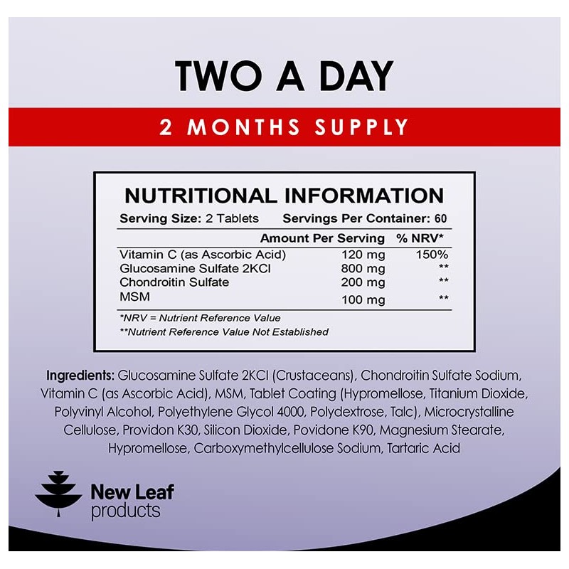 Glucosamine and Chondroitin High Strength - Enriched with MSM and