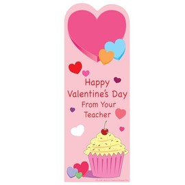 24 Pcs Sweetest Valentine's Day from Your Teacher Bookmarks Classroom Reading Encouragement Gifts FromTeacher Libraries Kids Reading Holiday 2.75in x 7.5 in