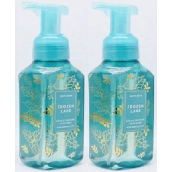 White Barn Bath and Body Works 2 Pack Frozen Lake Gentle Foaming Hand Soap 8.75 Ounce