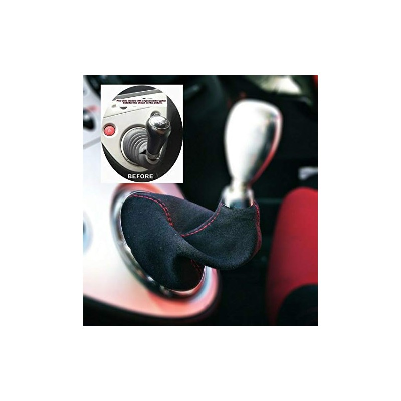The Tuning Shop Gear Gaiter Suede Red Stitching compatible with