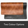 Wolvende Premium Distressed Faux Vegan Leather Desk Mat | Multifunctional