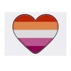 'Lesbian Flag Heart' Temporary Tattoo - Water Resistant, Skin-Safe, Non-Toxic