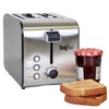 Total Chef Toaster 2 Slice Bread Bagel Defrost Reheat Function