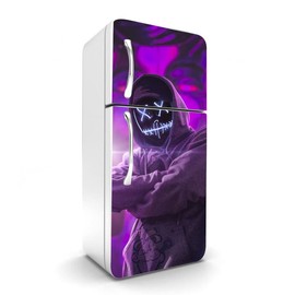 kota Creation Abstract Desing Colourfull Fridge Sticker for Double Single Door (Multicolor PVC Vinyl 160x60)-FS86_KC