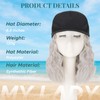 MY-LADY Hat Wig Hat with Hair Attached for Women Baseball
