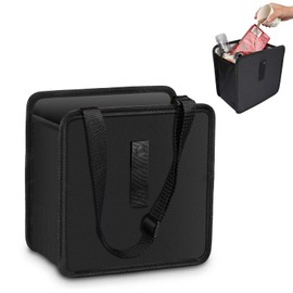 SSuirk Foldable Car Trash Can - Hanging, Leakproof, Waterproof Storage Bag, Large Capacity, Essential Car Interior Accessory (Small)