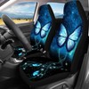 Howilath Blue Galaxy Butterfly Printed Car Seat Covers Full Set
