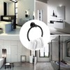 WEIKO Matte Black Towel Ring, Bathroom Hand Towel Holder Round