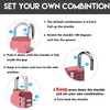 RESET-060 4 Digit Combination Lock,Outdoor Padlock,Indoor Padlock for School Gym