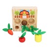 Baby Carrot Harvest Game Wooden Carrots Shape Sorting Matching Puzzle