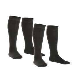 ESPRIT Unisex Children's Foot Logo Multipack K Kh Cotton Long Plain Knee Socks (Pack of 2), Black 3000.