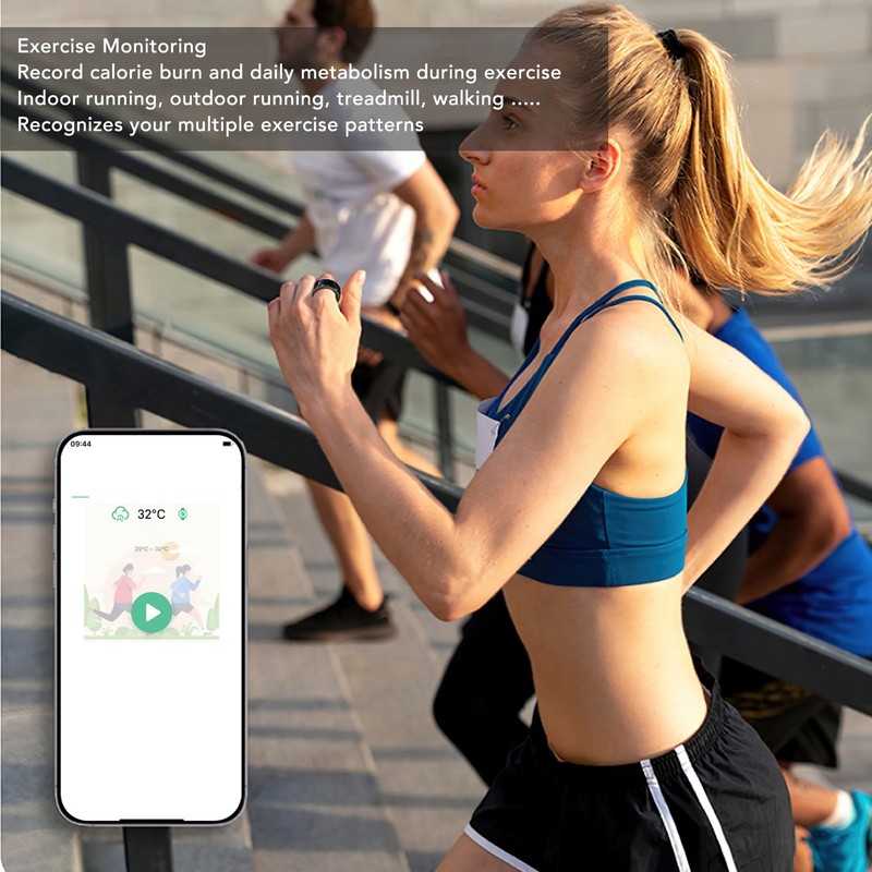 Smart Ring Health Tracker Step Counting Ceramic Surface Sleep Tracking