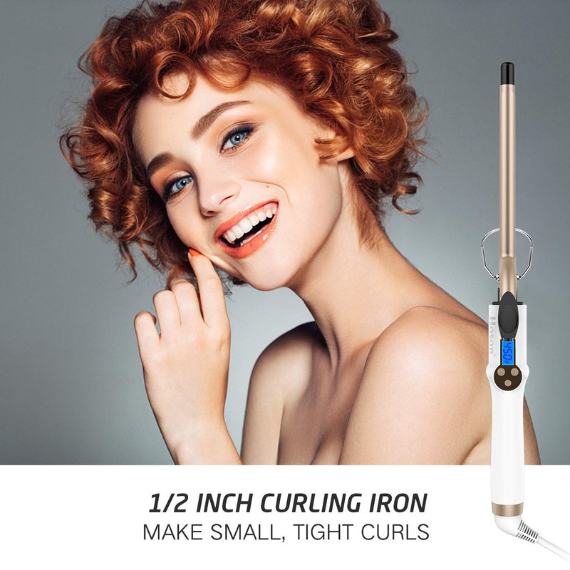 Hoson 1/2 Inch Curling Iron Professional, Ceramic Tourmaline Curl Wand
