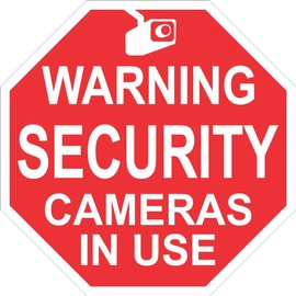 SIGNS UP Security Cameras Novelty Sign