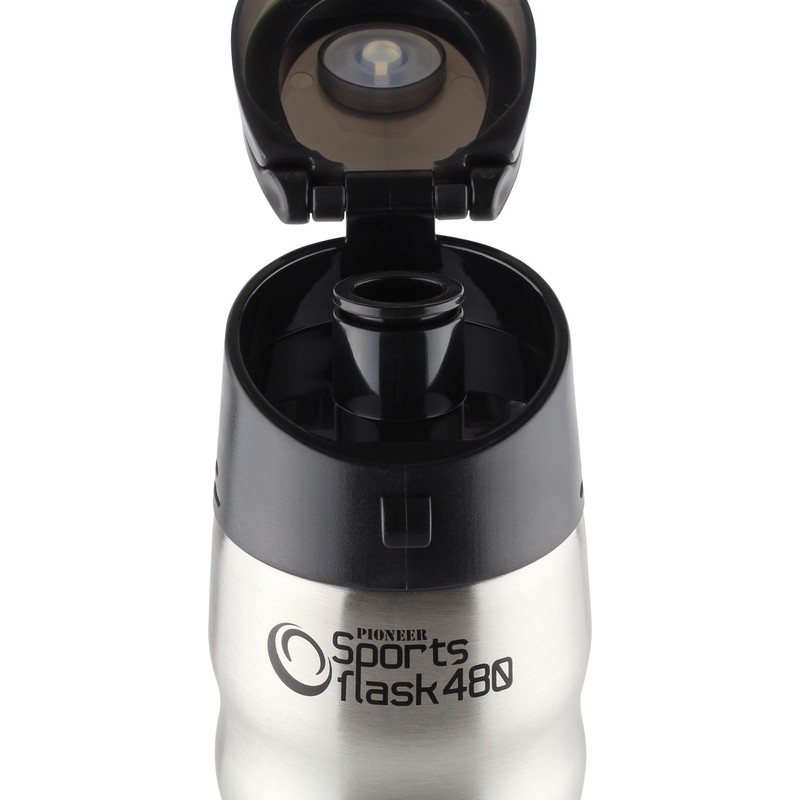 Pioneer Stainless Steel Sports Flask, Double Wall Vacuum Insulated Drinks