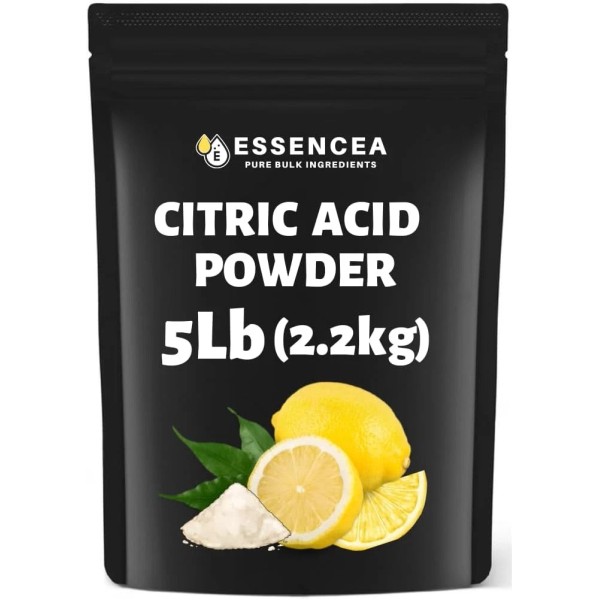 Essencea Citric Acid 5LB Pure Bulk Ingredients | Non-GMO |