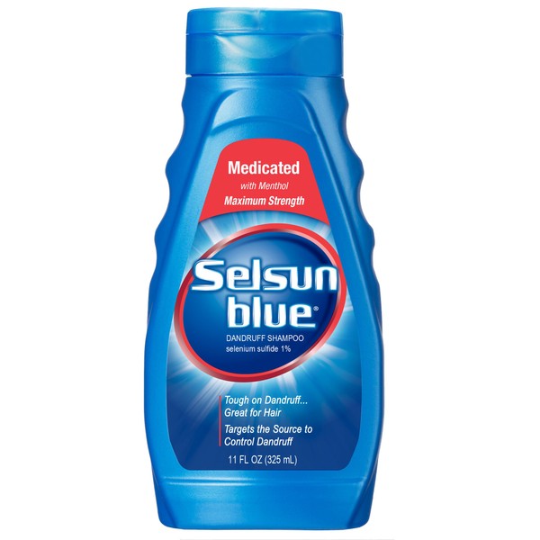 Selsun Blue Medicated Dandruff Shampoo 11 Fl Oz Bottles (Pack of 3)