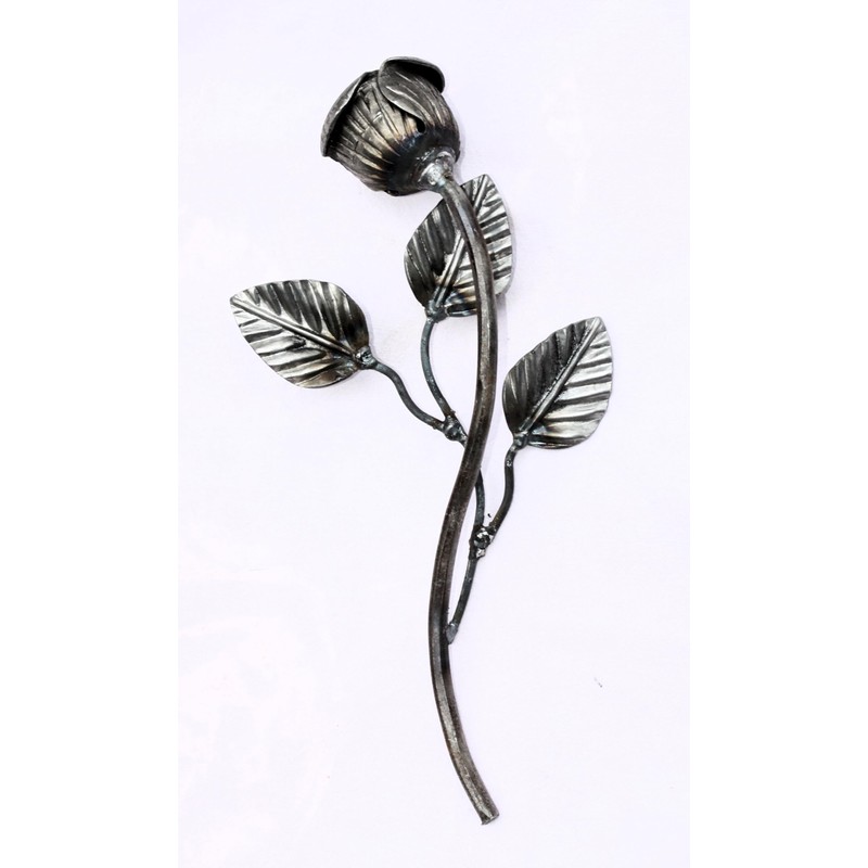 UHRIG Wrought Iron Rose, Decorative Flower Made of Steel, Garden