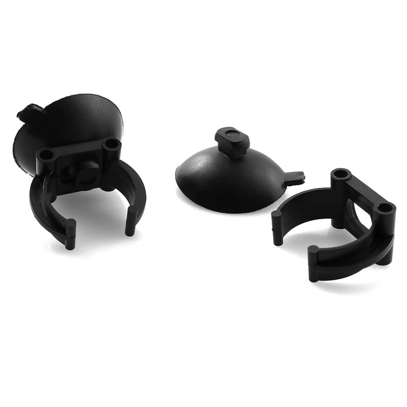 SQXBK Sucker Clip 6PCS Black Aquarium Heater Suction Cups Suckers