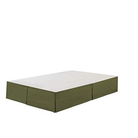 Chezmoi Collection Basic Solid Pleated Bed Skirt, 15" Drop (California King, Sage)