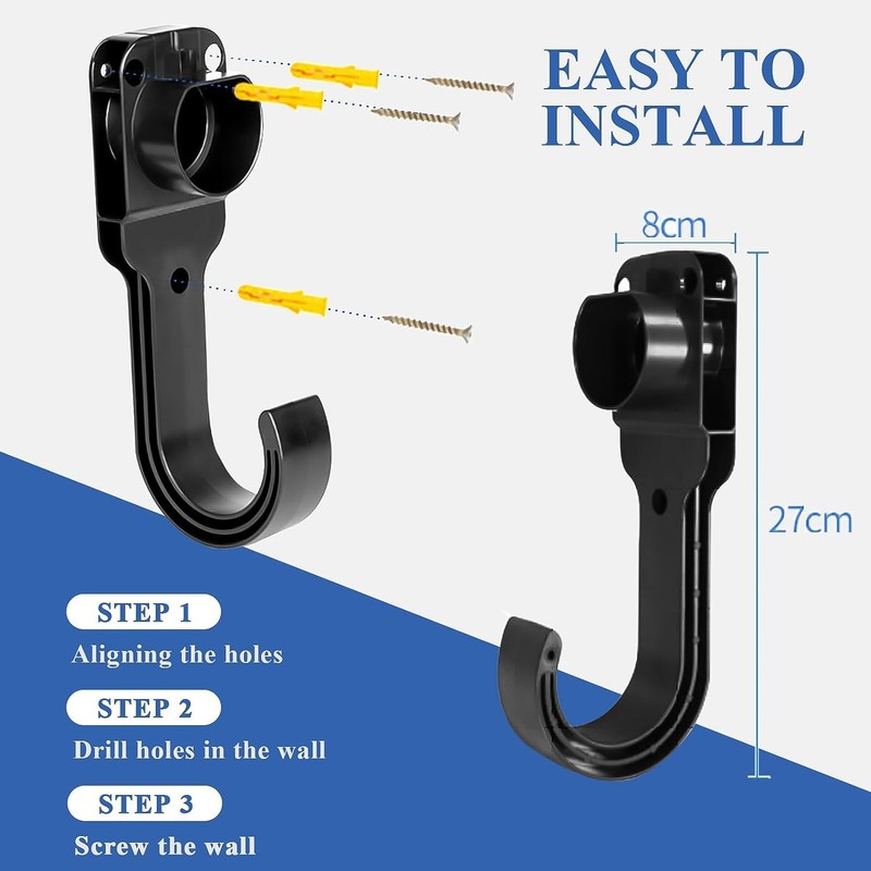 JULIK Type 2 Wall Mount Wallbox EV Charger Holder Cable