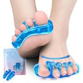 Tenicore Toe Supporter, Toe Support, Spread Toe and Thumbtoe, Vargus Pinky Toe Support, Toes Spread Goods, Toe Training, Sleeping, Unisex, L Size MF5A (Set of 2)