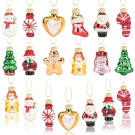 12PCS Glass Christmas Ornaments for Christmas Tree Vintage Christmas Hanging Ornaments for Tree Wreaths Christmas Hanging Christmas Decor for Home Xmas Winter Party