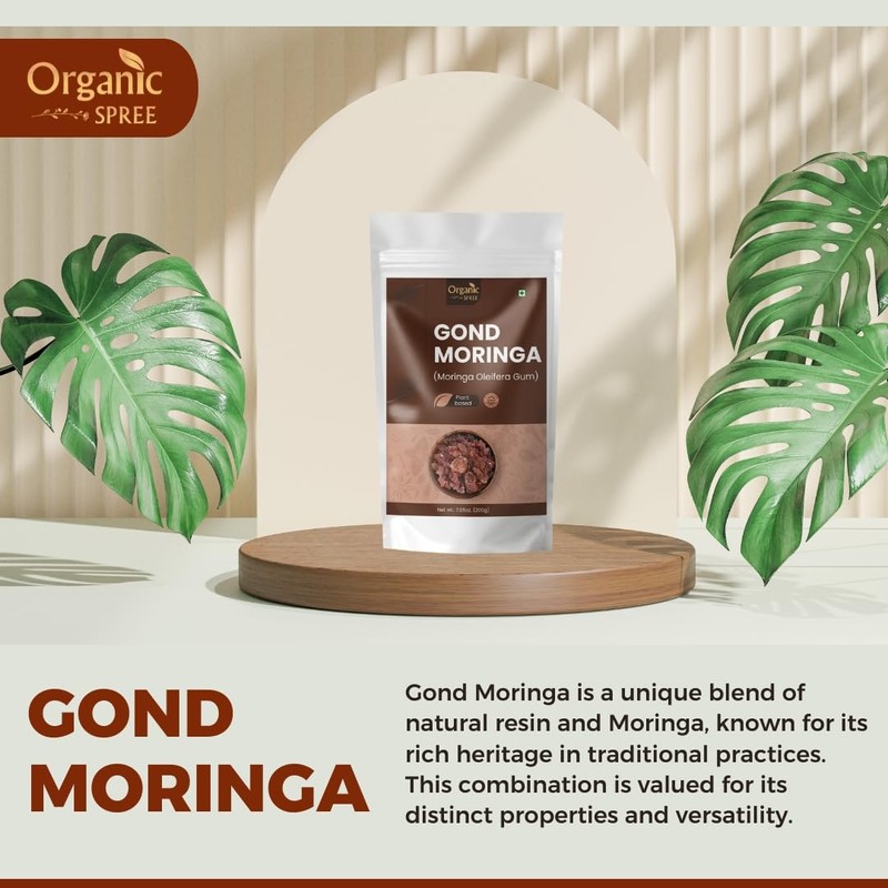 Organic Spree GOND MORINGA 200grams (7.05oz) | Moringa Oleifera Gum