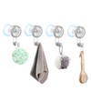 Coastacloud 4 Pack Removable Vacuum Suction Cup Hooks Clear, Twist-Lock