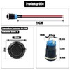 Powice 3 x 12 mm waterproof switch with 20 cm