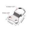 uxcell D Ring Picture Hangers, 36mm x 22mm Silver Tone