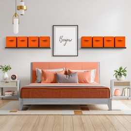 Sorbus 13 Inch Storage Bins - Sturdy Collapsible Fabric Storage Cubes with Handle - 8 Foldable Baskets for Organizing Clothes, Toys, Books - Storage Baskets for Shelves, Closets