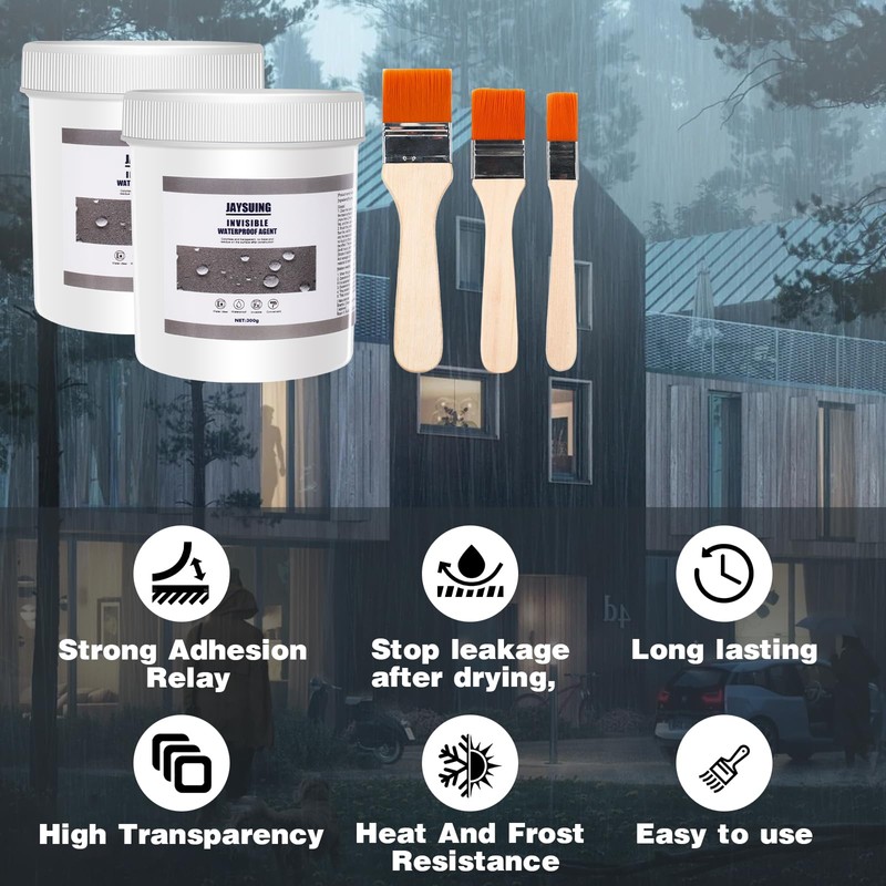 21 OZ (600g) Jaysuing Invisible Waterproof Agent, Waterproof Sealant, Transparent