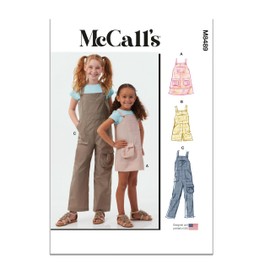 MCCALLS Sewing Pattern M8489HH Children's and Girls' Pinafore and Overalls HH (3-4-5-6)