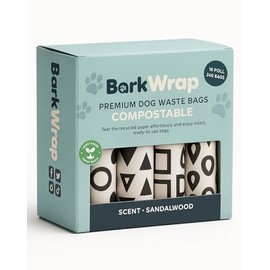 240 Dog Poop Bags 16 Rolls – Extra Thick 100% Certified Home Compostable & Biodegradable Waste Bags For Dog With Beautiful Design and ASTM D6400 & EN 13432 Compliant - 10% To Charity - Doggie bag