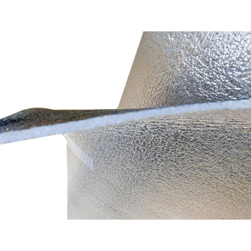 48" X50Ft Reflective Black FOIL Insulation Roll Foam Core Radiant