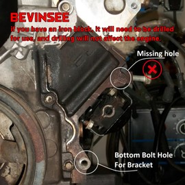 Bevinsee LS Power Steering Pump Alternator Low Mount Bracket Compatible with Camaro LS1 1998-2002 Driver Side Relocation Kit