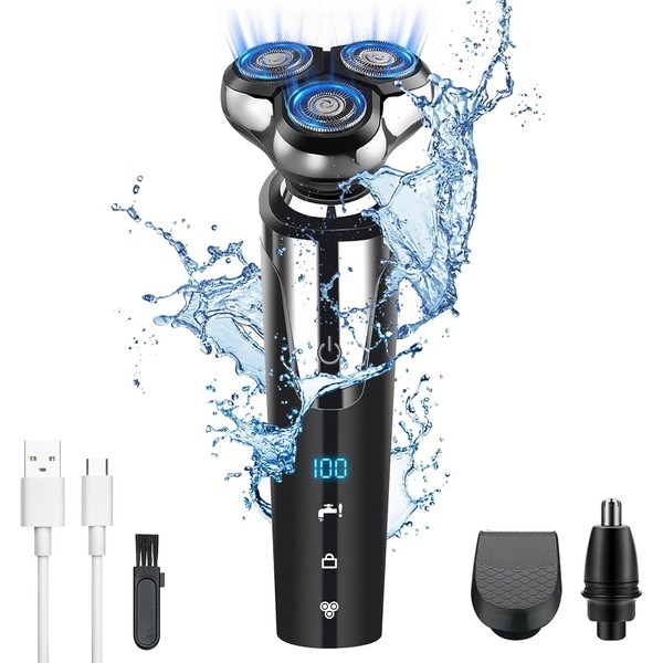  Beebus Electric Shaver, 2023 Innovation Model, 3-in-1, Shaver, Rotating,