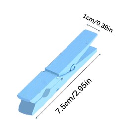 60 Pack Clothes Pins Wooden 10 Colors 2.9 Inch Big Clips for Pictures Classroom Laundry Crafts Photos Party Decor Cheer Coloured Clothes Pin Non-Slip