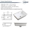 KDKSC 20 Inch Undermount Bathroom Sink Rectangular Undermount Sink White