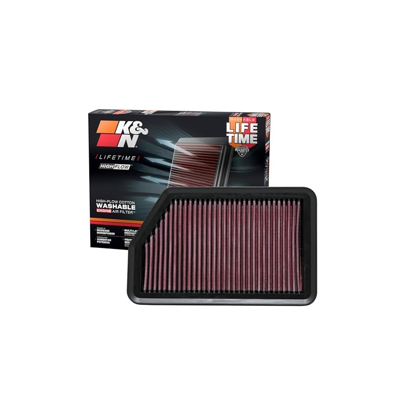 K&N Filtro de Aire del Motor, Filtro de Repuesto