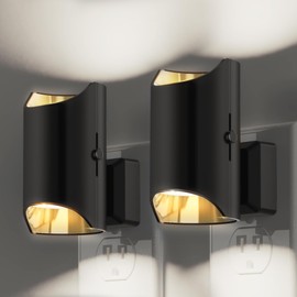L LOHAS LED Night Lights Plug into Wall, Bright Night Light, 5000K Daylight White, Dimmable Nightlights with Light Sensor, Decorative Nightlight for Hallway Bathroom Kitchen, 2 Pack